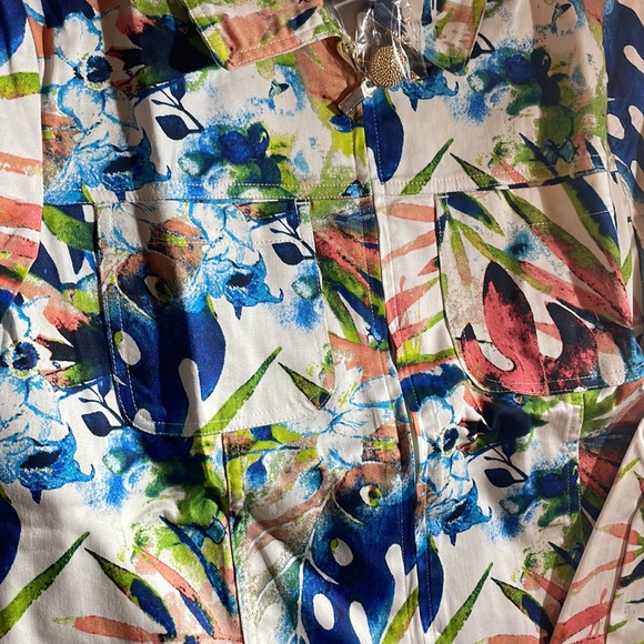 Drapers & Damon’s Long Sleeve Floral Top jacket Size PS NWT - Picture 6 of 8